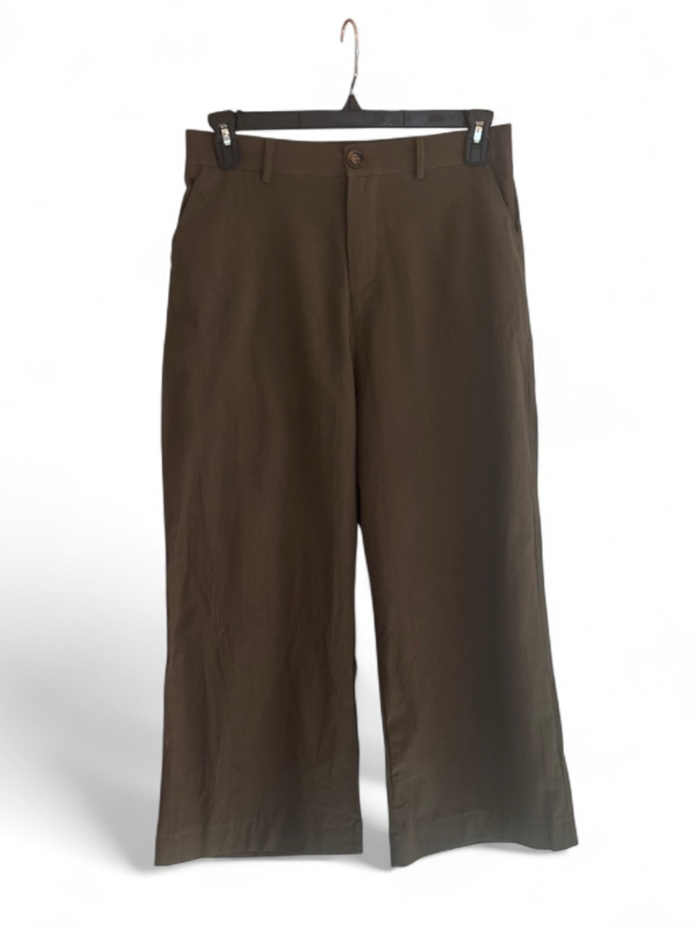 Hunter Green  Wide-Leg Women's Dress Pants Flat Front with Pockets